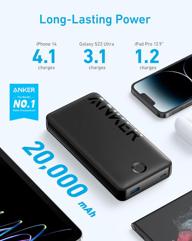 Anker 20,000mAh Power Bank with 15W Fast Charging