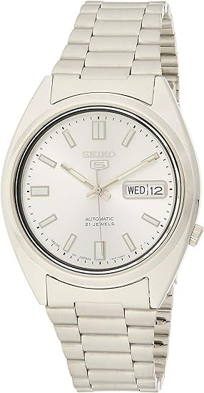 Seiko Men's Silver Dial Stainless Steel Band Watch - Snxs73J1, Silver Band, Analog Display