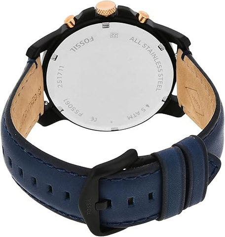 Fossil Leather Mens Quartz Watch