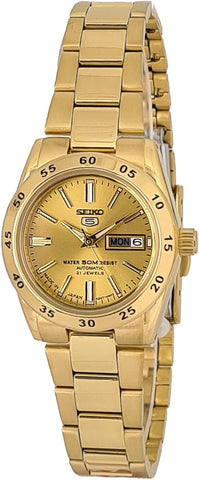 Seiko Women's Automatic Watch with Analog Display and Stainless Steel Strap SYMG44J1, Yellow Gold