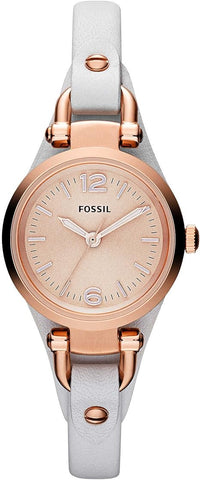 Fossil Women's Quartz Watch Georgia ES3265 with Leather Strap, Pink, Strap