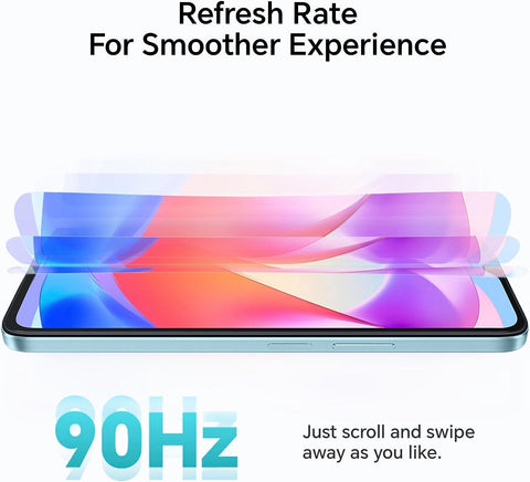 HONOR X6a Mobile Phone Unlocked, 6.5-Inch 90Hz Fullview Display, 4GB+128GB, 5200 mAh Long-lasting Battery, 50MP Triple Camera, Android 13, Cyan Lake