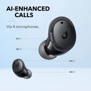 Anker Life Dot 3i Noise Cancelling Earbuds with, 4 Mics for, 36H Playtime