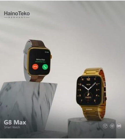 Haino Teko Germany G8 Max Golden Edition Smart Watch 45mm, Bluetooth Call, Wireless Charging, One Extra Strap