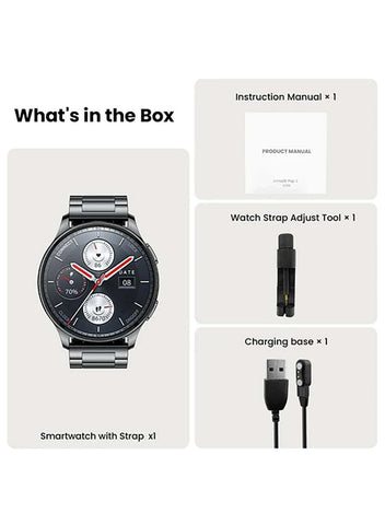 Pop 3R Smart Watch With 1.43" (3.6 Cm) HD AMOLED Display, BT Calling And AI Voice Assistance Black