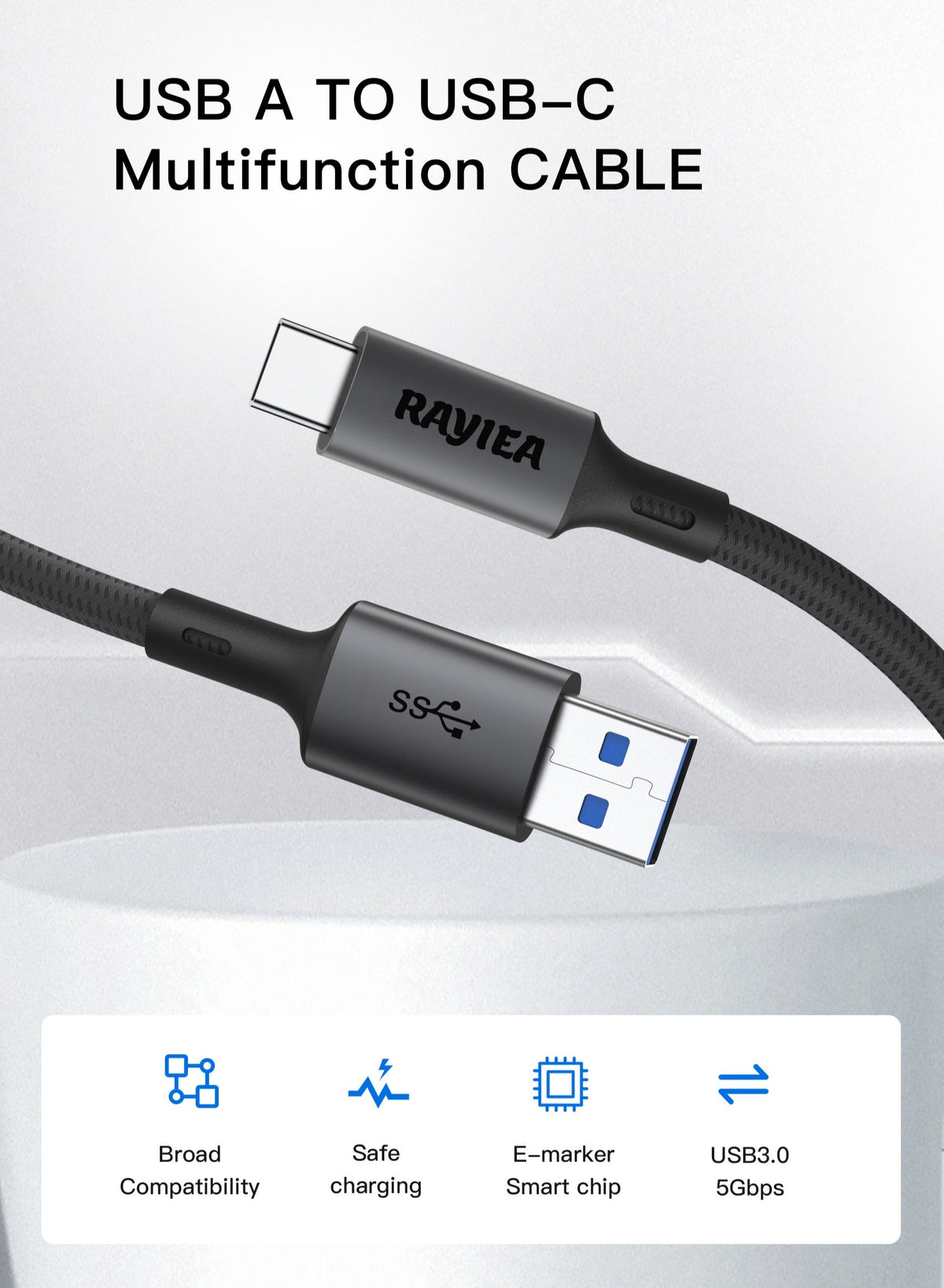 USB TYPE A TO TYPE C USB CABLE