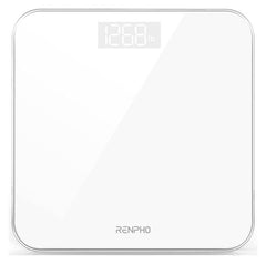 RENPHO RENPHO Digital Bathroom Scale Highly Accurate Body Weight Scale with Lighted LED Display Round Corner Design 400 lb,White - Core 1S | Best Price UAE | Dubai, Abu Dhabi