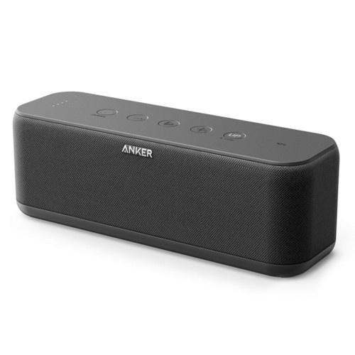 Upgraded, Anker Soundcore Boost Bluetooth Speaker with Well-Balanced Sound, BassUp, 12H Playtime, USB-C, IPX7 Waterproof, with Customizable EQ via App, Wireless Stereo Pairing