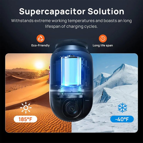70mai 70mai 4K HDR Omni DashCam, Black, Dual Camera | Best Price UAE | Dubai, Abu Dhabi