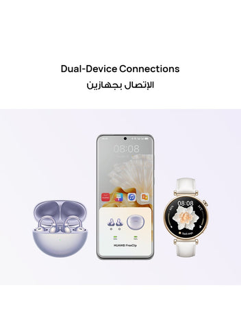 HUAWEI FreeClip Wireless Earphones, Bluetooth Earbuds, Futuristic Aesthetic Design, Feather-Like Wearing, Open-Ear Listening, Long Battery Life, iOS And Android Black | Best Price UAE | Dubai, Abu Dhabi
