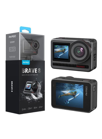 AKASO Brave 8 4K60FPS Action Camera with 48MP Photo, Touch Screen, and Waterproof Design
