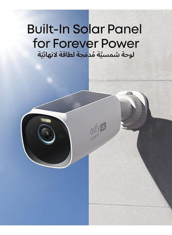 eufy eufy Security eufyCam 3 2-Cam Kit, Security Camera Outdoor Wireless, 4K Camera with Integrated Solar Panel, Forever Power, Face Recognition AI, Expandable Local Storage up to 16TB, No Monthly Fee-T88713W1 | Best Price UAE | Dubai, Abu Dhabi