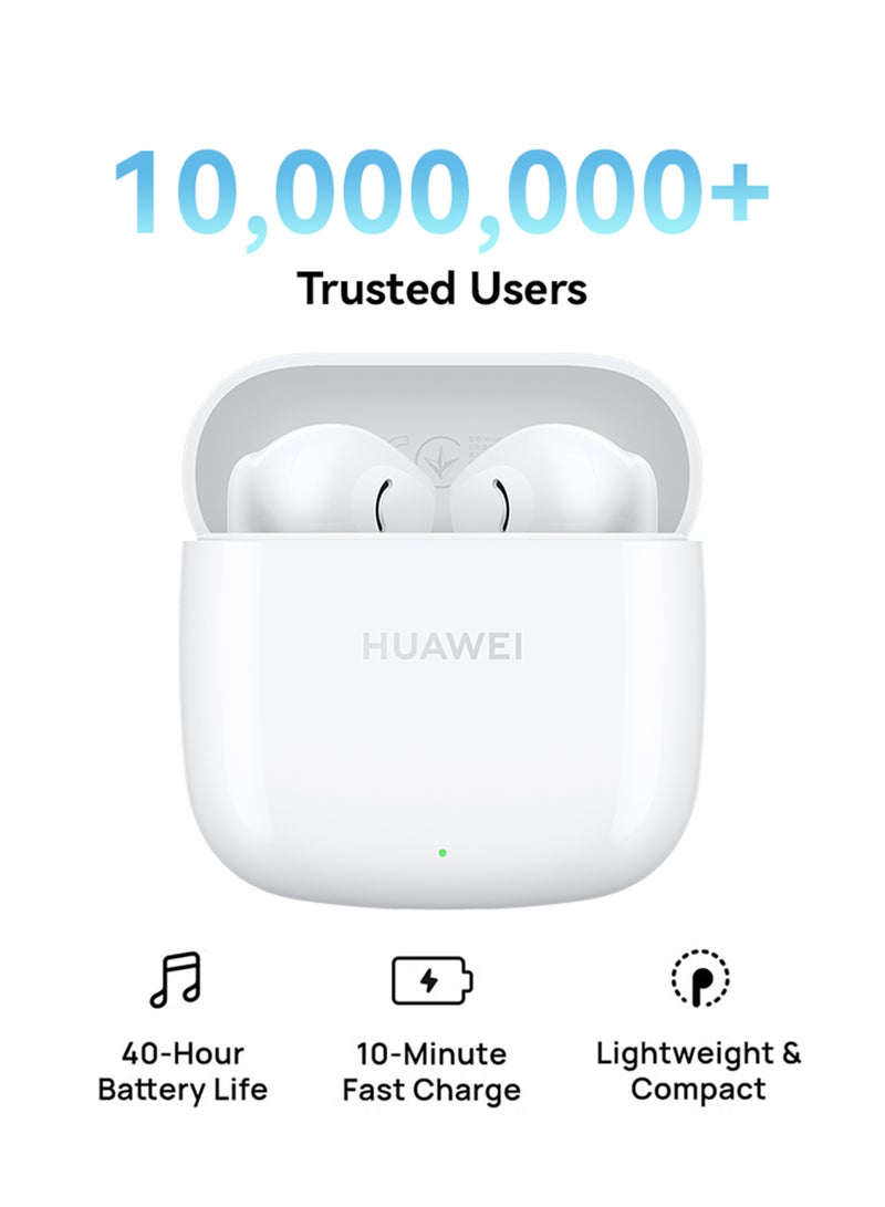HUAWEI FreeBuds SE 2 In-ear Earphones, True Wireless Earbuds, 40-Hour Battery Life, IP54 Water and Dust Proof, Compact and Comfortable, Ceramic white | Best Price UAE | Dubai, Abu Dhabi