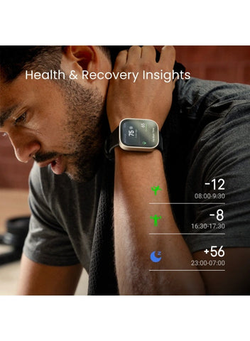 550 mAh Amazfit Bip Max 50mm Smartwatch, 2.07" AMOLED Display, 20 Days of Battery, GPS, 4GB Storage, Offline Maps, Fitness Tracker, Hybrid Training, 150+ Sports, HYROX Mode, 5 ATM for Android & iPhone, Silver silver