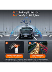 70mai A810 Lite Dash Cam, 4K Front & 1080P Rear, Night Vision, Supercapacitor, 64GB SD Card Included, GPS, 3.18" IPS Display, 24H Parking Mode (Optional)