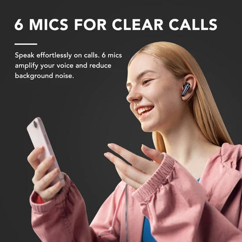 soundcore A3947 SMALL by Anker Liberty 4 NC Wireless Noise Cancelling Earbuds, 98.5% Reduction, Adaptive to Ears and Environment, Hi-Res Sound, 50H Battery, Charging, Bluetooth 5.3 Black