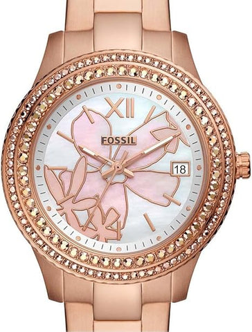 Fossil Women's Stella Three-Hand Date, Stainless Steel Watch with a 37mm case size