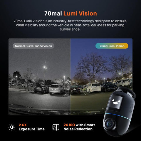 70mai 70mai 4K HDR Omni DashCam, Black, Dual Camera | Best Price UAE | Dubai, Abu Dhabi