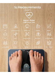 eufy Smart Scale P2 Pro Weight Scale With Wi-Fi Bluetooth 16 Measurements Including Heart Rate Body Fat Bmi Muscle And Bone Mass 3D Virtual Body Mode 50 G/0.1 Lb | Best Price UAE | Dubai, Abu Dhabi