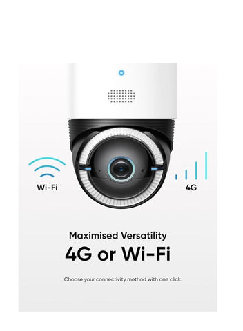 eufy eufy Security 4G LTE Cam S330 with Wi-Fi, 4K UHD Pan Tilt, Wireless, Solar Powered with Solar Panel, AI Human/Vehicle Tracking, with SIM Card | Best Price UAE | Dubai, Abu Dhabi