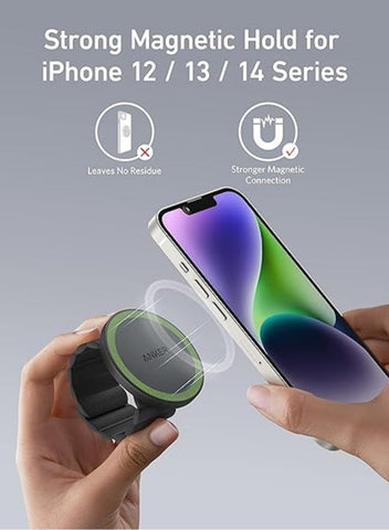 Anker Anker Magnetic Phone Grip MagGo Sweat Resistant 620 Magnetic Grip And Adjustable Strap A25A1H11 Black | Best Price UAE | Dubai, Abu Dhabi