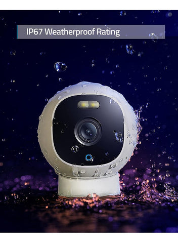 Security Solo OutdoorCam, All-in-One Outdoor Security Camera with 2K Resolution, Spotlight, Color Night Vision, No Monthly Fees, Wired Camera, Security Camera Outdoor, IP67 Weatherproof