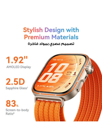 HUAWEI WATCH FIT 5 Pro Smartwatch, 44.5mm FullView Display, iOS & Android, upto10 Days Battery Life, Golf, Health Management, Sleep & Heart Monitor, ECG, NFC, Mini Work-out, Orange | Best Price UAE | Dubai, Abu Dhabi