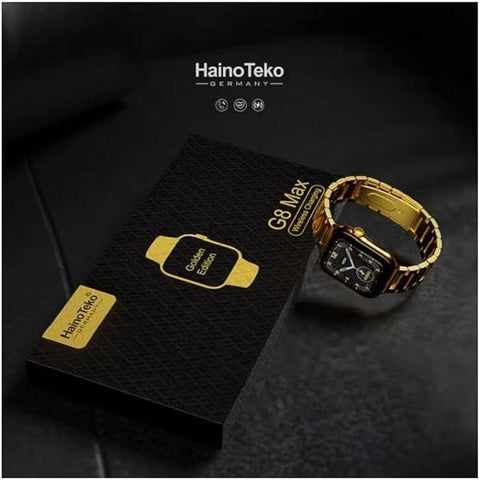 Haino Teko Germany G8 Max Golden Edition Smart Watch 45mm, Bluetooth Call, Wireless Charging, One Extra Strap