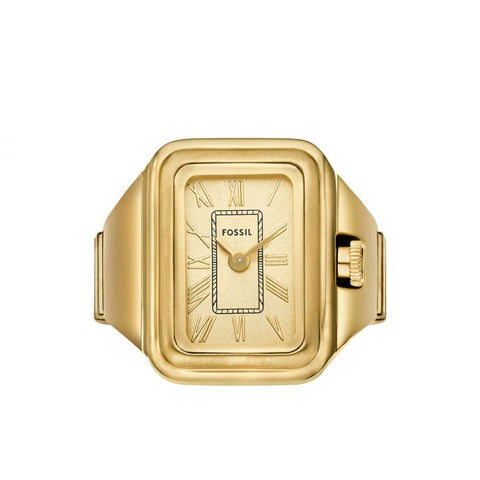 Fossil Raquel Watch Ring Two-Hand Gold-Tone Stainless Steel - ES5343