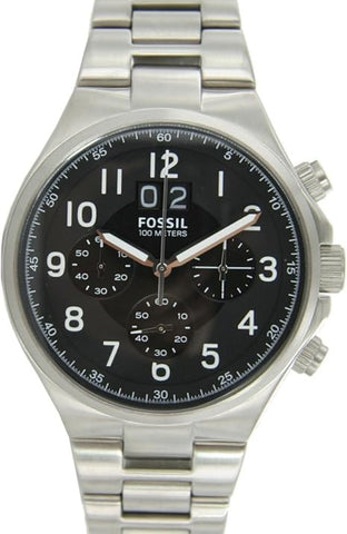 Fossil Men's CH2902 Qualifier Chronograph Stainless Steel Watch - Silver-Tone