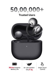 FreeClip 2 Wireless Earphones, Bluetooth Earbuds, Airy C-bridge Design, Adaptive Open-ear Listening, Crystal-clear Calls, 38 Hours Long Battery Life, Compatible with iOS & Android, IP57, Black