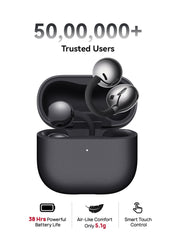 FreeClip 2 Wireless Earphones, Bluetooth Earbuds, Airy C-bridge Design, Adaptive Open-ear Listening, Crystal-clear Calls, 38 Hours Long Battery Life, Compatible with iOS & Android, IP57, Black