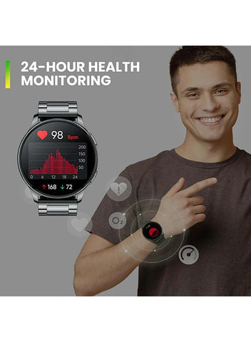 Pop 3R Smart Watch With 1.43" (3.6 Cm) HD AMOLED Display, BT Calling And AI Voice Assistance Black