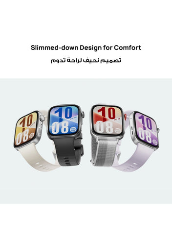 Watch FIT4 Smart Watch, 1.82” Display, 100+ Sports modes, Fitness and Sleep Tracker, Heart Rate Monitor, Emotional Wellbeing Assistant, up to 10-Day Battery Life, iOS & Android Grey