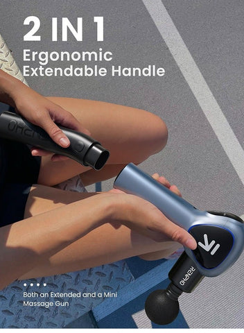 RENPHO Muscle Massage Gun with Removable Handle, RENPHO Reach Massage Gun, 5 Speed, 4 Massage Heads, 2 in 1 Deep Tissue Hand Massager | Best Price UAE | Dubai, Abu Dhabi