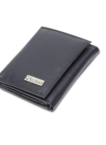 Inahom Inahom Tri-Fold Organised Wallet Flat Nappa Genuine and Smooth Leather Upper IM2021XDA0006-400-Navy Blue