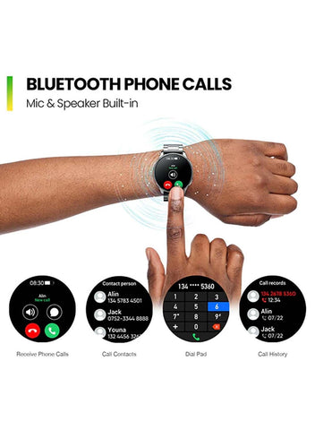 Pop 3R Smart Watch With 1.43" (3.6 Cm) HD AMOLED Display, BT Calling And AI Voice Assistance Black