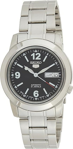 Seiko Men Automatic Watch, Analog Display And Stainless Steel Strap SNKE63J1