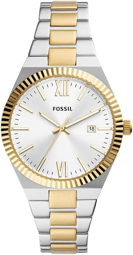 Fossil Women's Scarlette Three-Hand Date Watch Stainless Steel Watch 38 mm Case Size