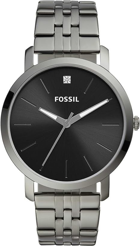 Fossil Mens Lux Luther Stainless Steel Watch Bq2419, Smoke