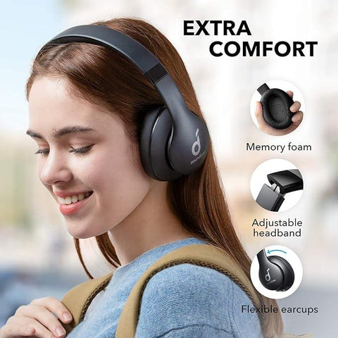 Anker Soundcore Life 2 Neo Bluetooth Headphones, Over Ear Wireless Bluetooth Headphones, 60H Playtime, Fast Charging, High Bass, AUX Input.