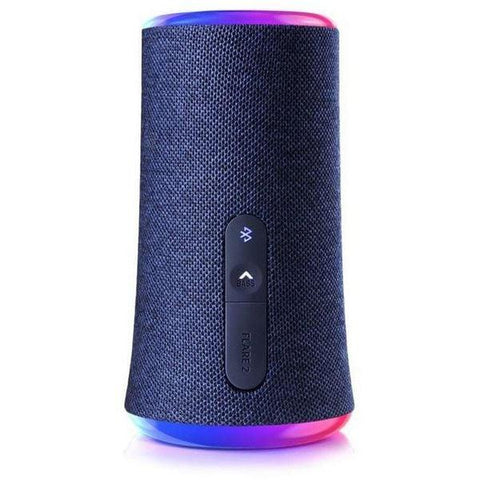 Anker Soundcore Flare 2 Bluetooth Speaker with IPX7 Waterproof Protection and 360° Sound for Backyard and Beach Party, 20W Wireless Speaker with PartyCast, EQ Adjustment, and 12-Hour Playtime - Blue