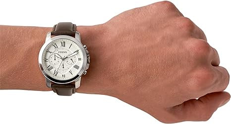 Fossil Leather Mens Quartz Watch