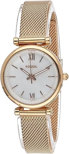 Fossil Carlie Women's Mother of Pearl Dial Stainless Steel Watch - ES4433