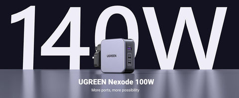 UGREEN Nexode 140W USB C Charger Set 3-Port GaN Laptop Charger Type C with 2M USB C Cable Travel Wall Charger for MacBook Pro/Air, DELL, HP, iPad Pro, iPhone 15 Pro Max, Galaxy S23 Ultra, Steam Deck