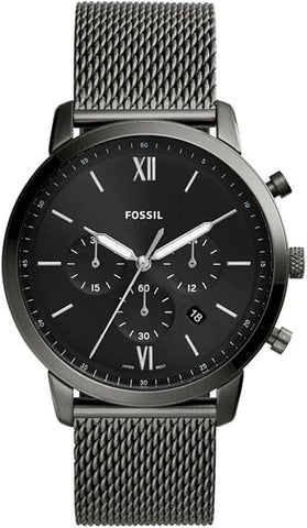 Fossil Men's Neutra Chronograph, Smoke Stainless Steel Watch, FS5699