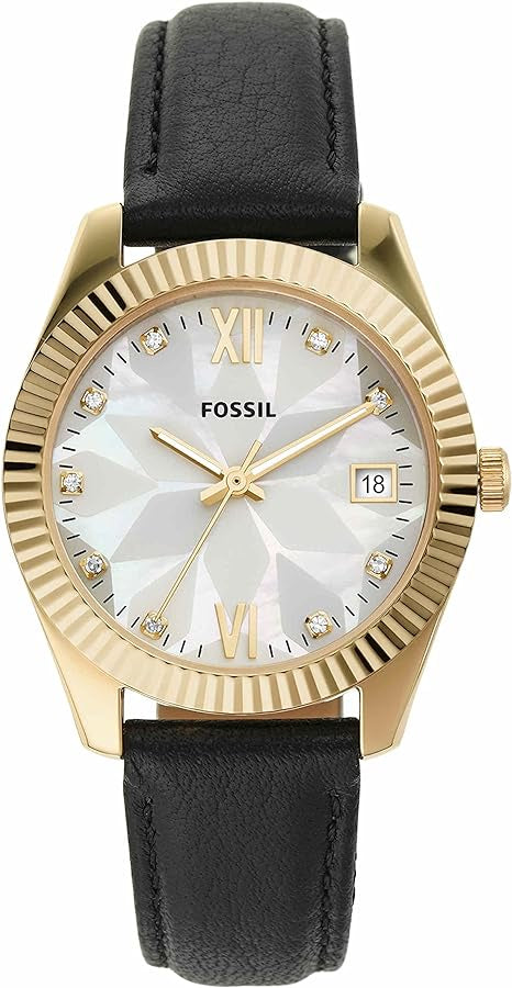 Fossil Women's Scarlette Stainless Steel Quartz Watch, Gold/Black, One Size, Scarlette Mini