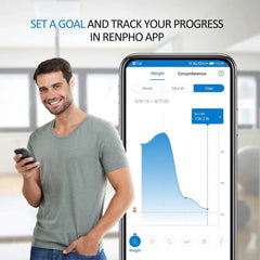 RENPHO Elis Aspire WiFi Smart Scale for Body Weight, Digital Bluetooth Bathroom Scale Tracks 13 Metrics with App, Body Fat BMI Muscle Mass Monitor for Fitness Health - ES-WBE28-BK