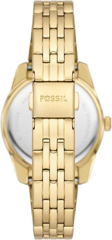 Fossil Women's Scarlette Mini Quartz Stainless Steel Three-Hand Watch, Color: Gold/Gold (Model: ES5338)