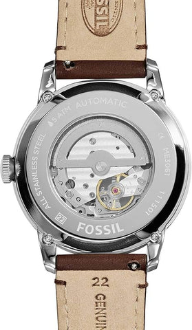 Fossil Townsman Men Black Dial Leather Band Automatic Watch - Me3061, Brown Band, Analog Display